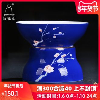 Material porcelain sink ceramic tea cup hand - made filter blue and white porcelain all fair one punch) make tea cup set filter