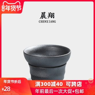 Chen xiang coarse pottery filter group of kung fu tea accessories ceramic tea tea strainer filter products)