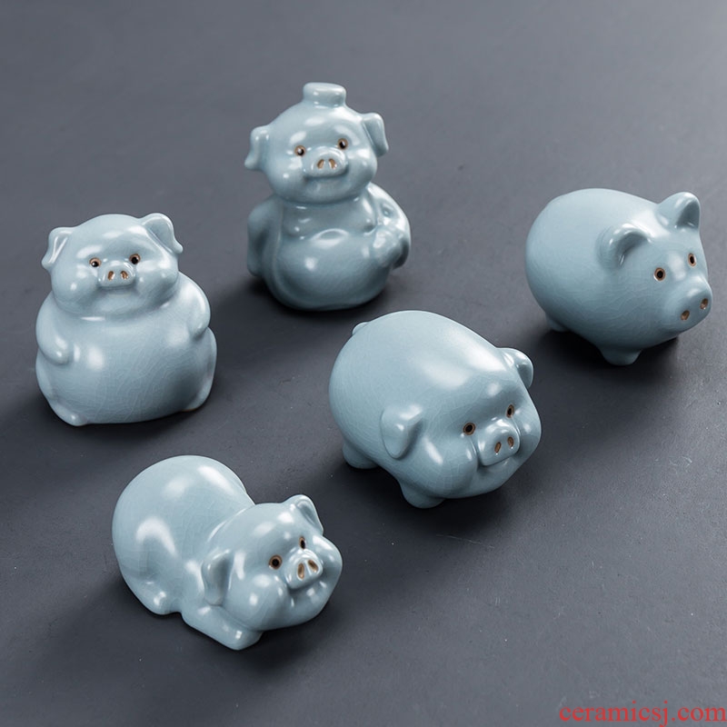 Your up tea pet furnishing articles furnishing articles can keep blessing pig plutus tea tea tea table playing small ceramic tea tea tea