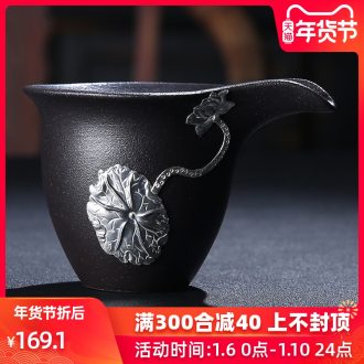 Porcelain sink coarse pottery with silver narrow tea sea fair silver ceramic tea cup points by hand gift tea set
