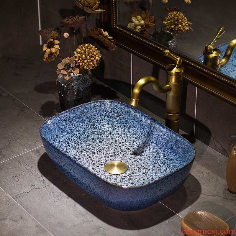 The stage basin up small east melon antique art household ceramic lavabo lavatory toilet wash basin