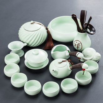 Household up ceramic kung fu tea sets the teapot teacup tea tray of a complete set of Japanese contracted tea sets tea sea travel