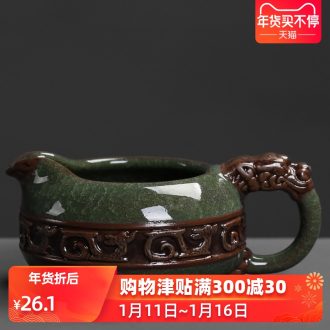 Elder brother up with crack kung fu tea set ceramic fair keller large filtering points tea ware to hold to hot tea tea accessories household sea