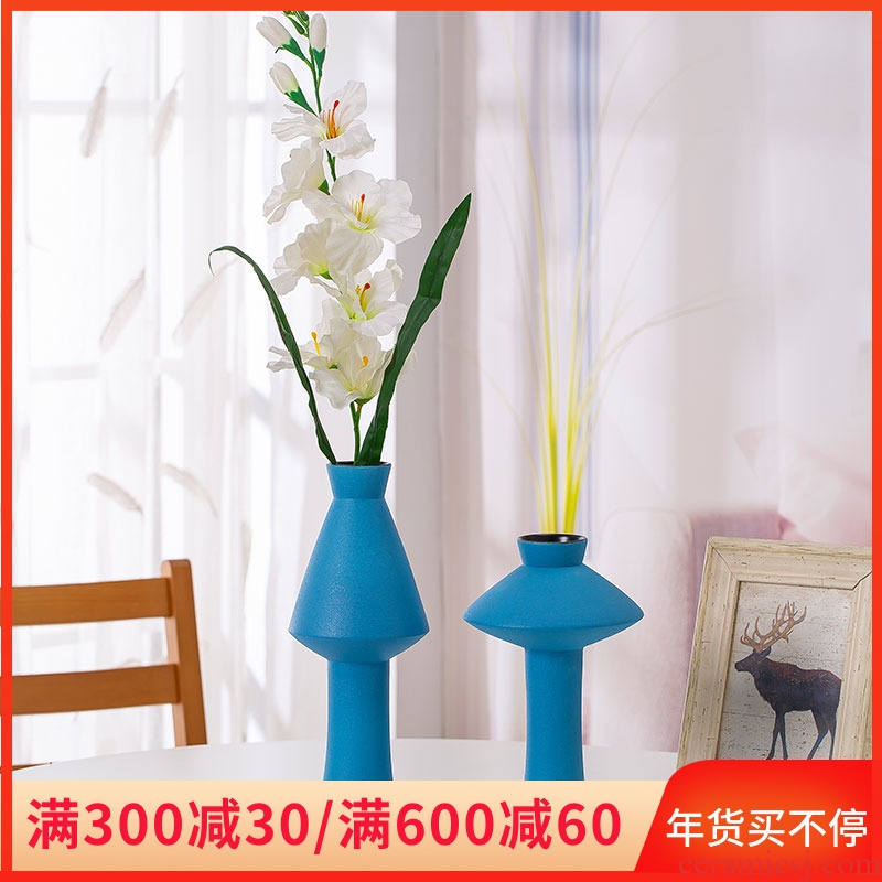 European vase furnishing articles ceramic simulation flowers have contracted sitting room creative flowers, dried flowers, flower arrangement water narrow expressions using decorations