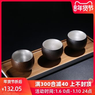 The Product porcelain sink silver glass ceramic glaze thick TaoChan silence is not a cup of tea cup, individual sample tea cup masters cup