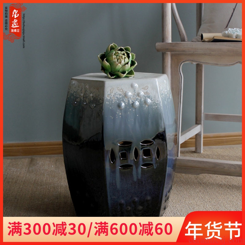 Drum who ceramic stools decorative porcelain pier cold pier of new Chinese style originality sit toilet who sitting room between example porcelain who