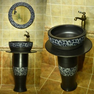 Home made basin to the lavatory toilet lavabo ceramic basin one pillar of the basin that wash a face basin