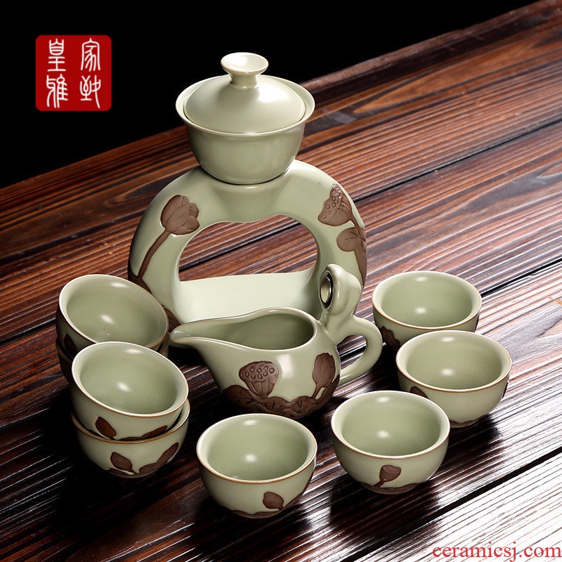 Your up kung fu automatic tea set a complete set of ceramic cup lazy creative move office home outfit