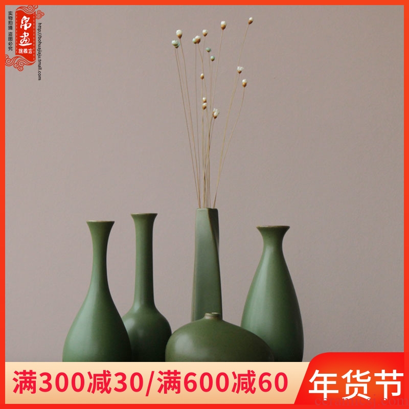 Zen ceramic floret bottle of new Chinese style restoring ancient ways is coarse TaoHua home porch tea table wine ark, adornment furnishing articles
