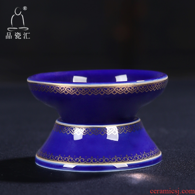 China hui ji blue glaze tea strainer tea filter kung fu tea set ceramic tea tea taking group spare parts)