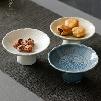 Serve tea to restore ancient ways compote pallet ceramics high tea for tea tea snacks compote Japanese fruit nut plate