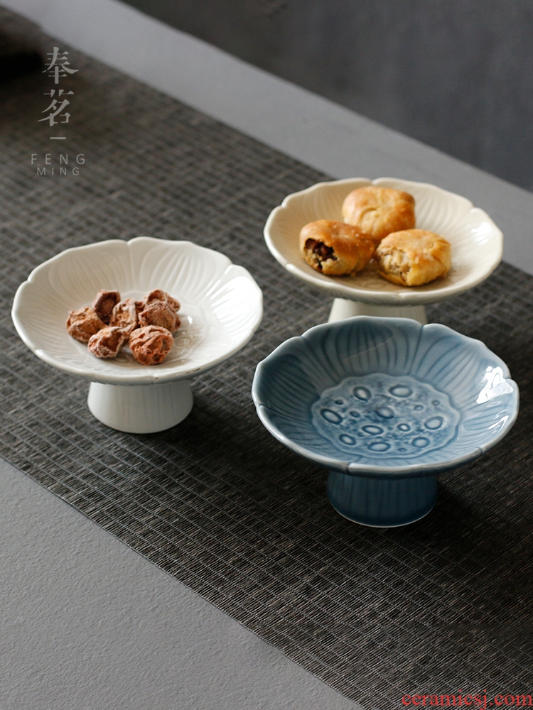 Serve tea to restore ancient ways compote pallet ceramics high tea for tea tea snacks compote Japanese fruit nut plate