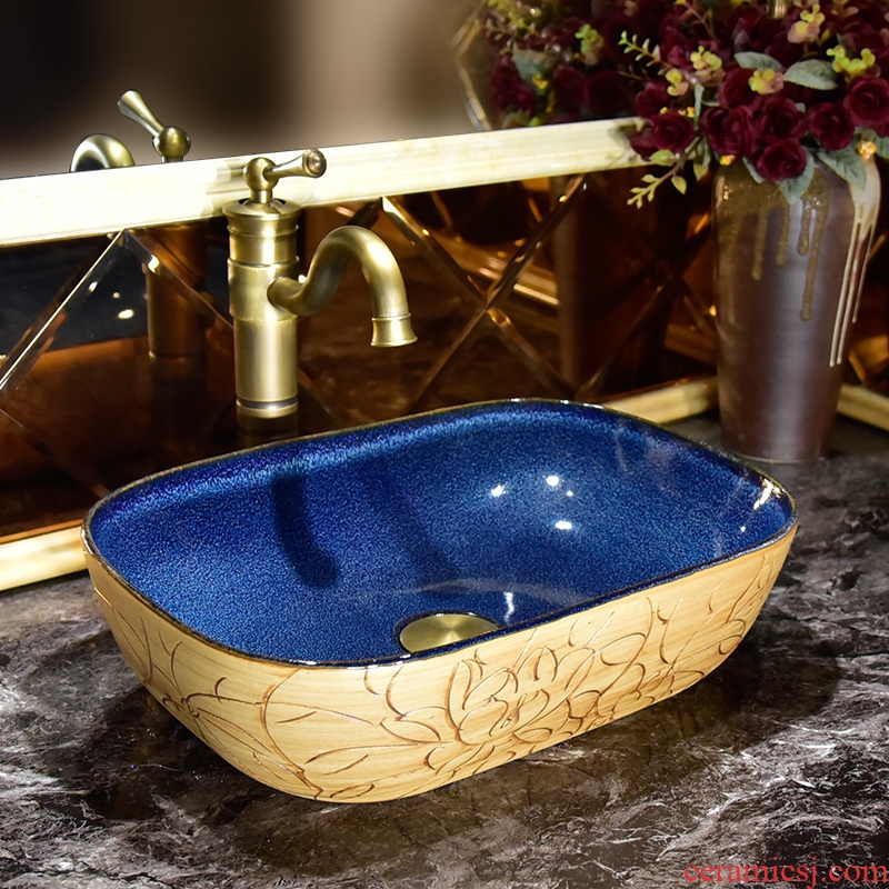 The stage basin ceramic lavabo for wash basin bathroom sinks The oval art household size of The basin that wash a face