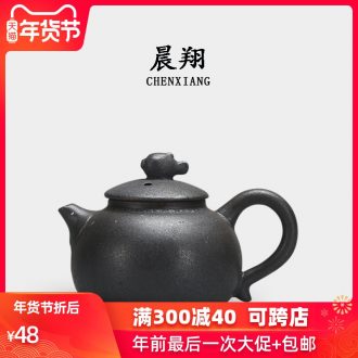Chen xiang silver spot ceramic teapot tea coarse pottery small single pot of filter are it Japanese tea taking kung fu tea tea set