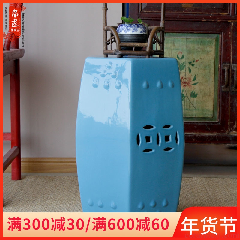 Jingdezhen ceramics classical drum who chair sitting room home decoration and porcelain who who porcelain pillar landing place