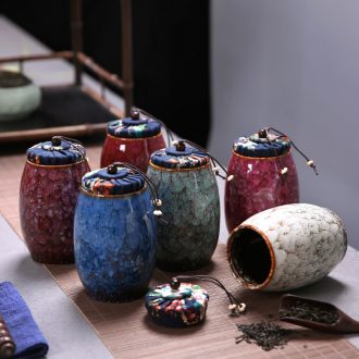 Passes on technique the up up ceramic seal pot POTS with tea caddy fixings storage tank household puer tea pot linen cloth