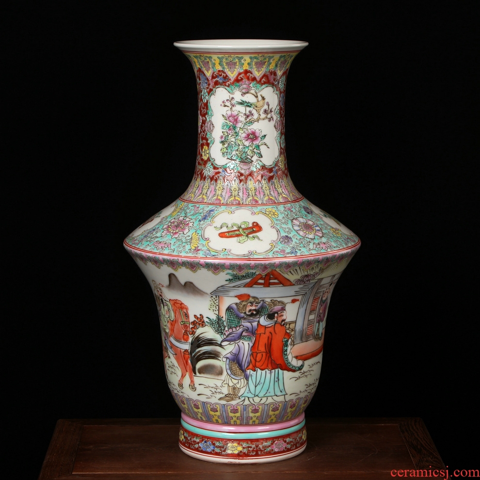 Jingdezhen ceramics factory goods pastel the king of the imitation of xian admiralty large vases, modern Chinese style household crafts