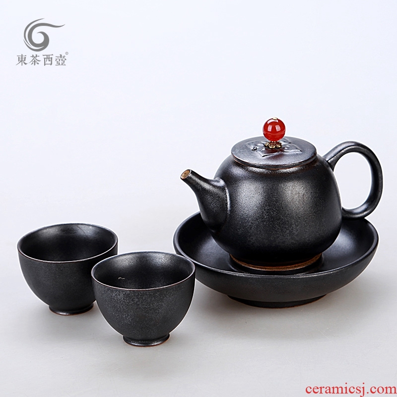 East west tea pot of Japanese tea sets dry tea with the ancient glaze a pot of 2 cups do make a pot of bearing group