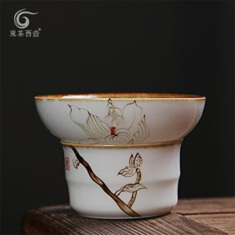 East west pot of tea tea tea accessories filter good tea - leaf filter tea tea hand - made) ceramics