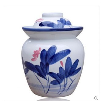 3 catty eight jins of jingdezhen ceramic storage pickle jar jar airtight jar of pickles pickled the salty cylinder double cover a water seal