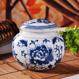 Xin MAO jingdezhen ceramic tea jar airtight jar of honey pot ceramic jar half jins to large size is 250 g