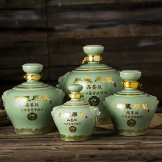 Xin MAO ceramic bottle 2 jins of 3 kg 5 jins of 10 jins to jingdezhen ceramic wine jar hip jugs seal wine