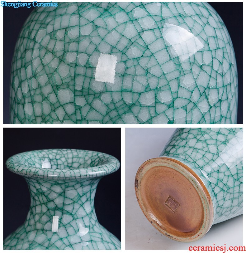 Jingdezhen ceramics China red vase Chinese flower arranging TV ark, porch place home wedding celebrations