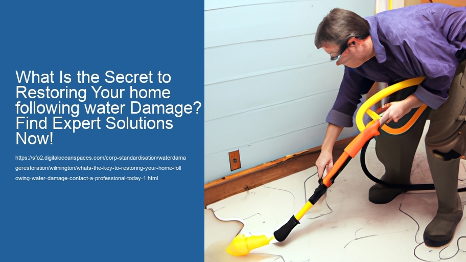 What's the key to Restoring Your home following water Damage? Contact a professional today!