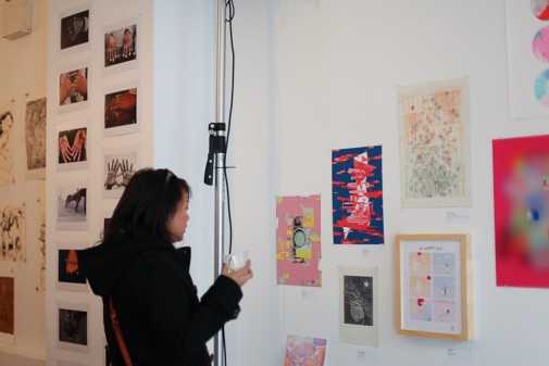 Artworks at Typhoon Haiyan Philippine Benefit Art Show. Photo by  Kameelah Rasheed.