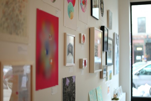 Artworks at Typhoon Haiyan Philippine Benefit Art Show. Photo by  Kameelah Rasheed.