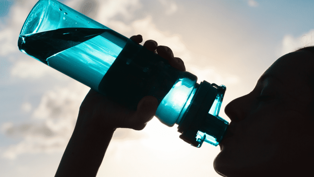 Start your hike hydrated and continue to replace fluids throughout. Drink before feeling thirsty. By the time you feel thirsty, you are already behind in fluid replacement. As a general rule, drink a cup every half hour. 