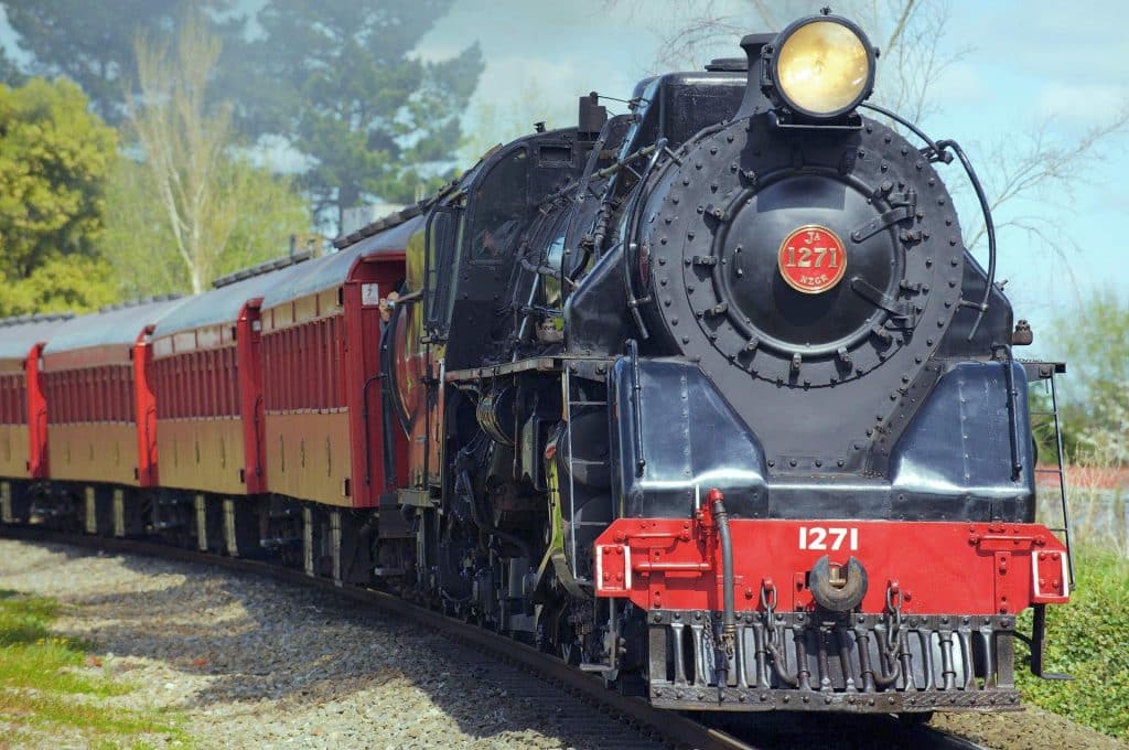 Steam Engine Train on Track
