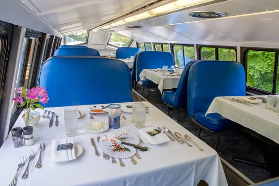 Excursion Trains in New Hampshire - Cafe Lafayette Dining Car