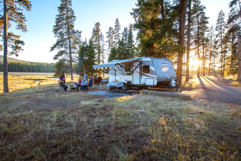 Travel Trailer in Yellowstone National Park