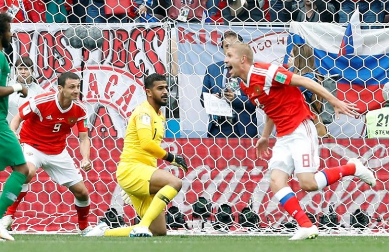 Yury Gazinsky anotó el primer gol del Mundial de Rusia 2018