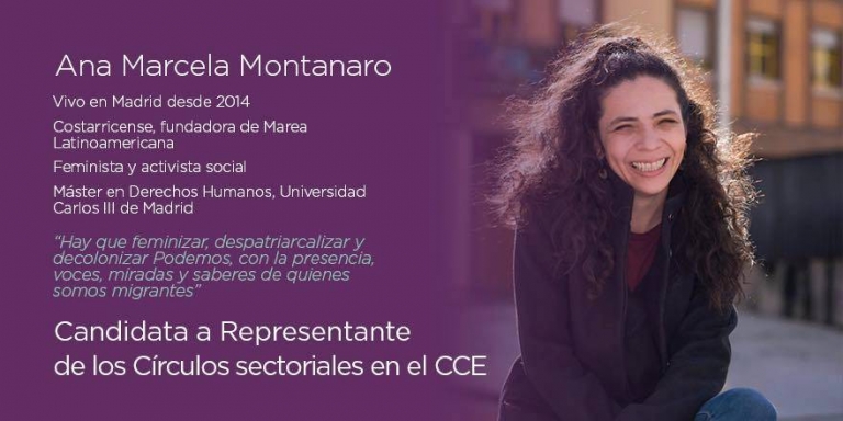 Costarricense es candidata a representante de círculos sectoriales en el Consejo de Podemos