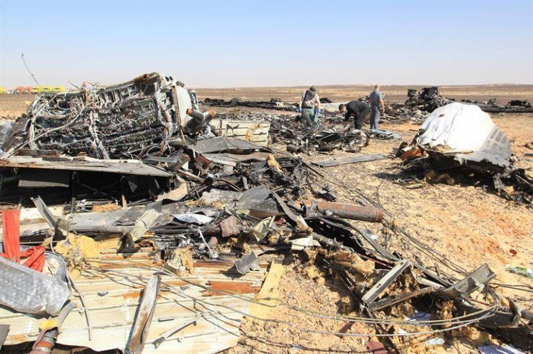 El Airbus ruso se destruyó a una gran altura sobre el Sinaí