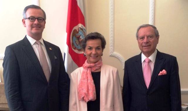 Canciller González en Londres impulsa candidatura de Christiana Figueres a la Secretaría General ONU