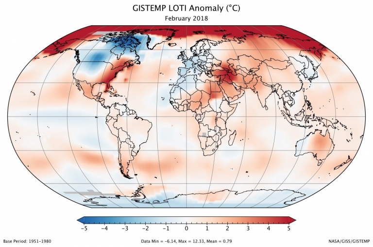 Sexto febrero más cálido en el mundo desde que hay registros