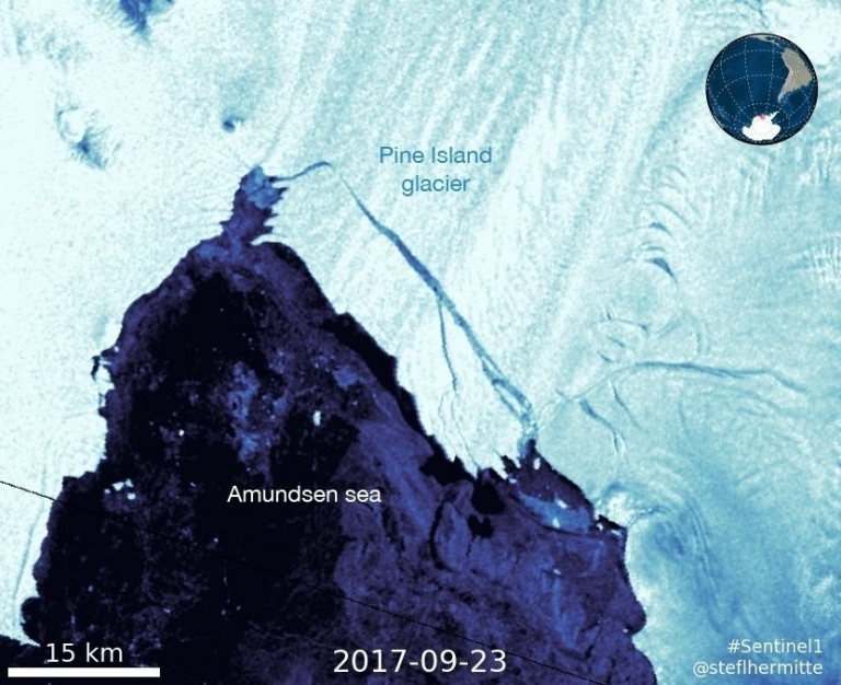 El glaciar más inestable de la Antártida sufre un colapso en su frente