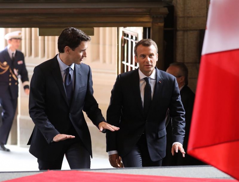 Trudeau dice que victoria de Macron en Francia sería «algo bueno» para Canadá y el mundo