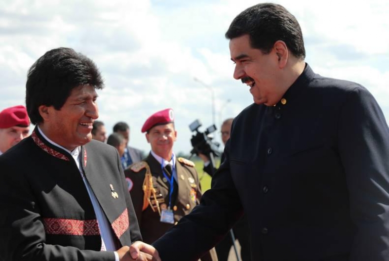 Evo Morales se solidariza con el presidente Maduro tras intento de magnicidio