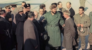 Fidel Castro con Nikita Jruschov y Leonid Brezhnev