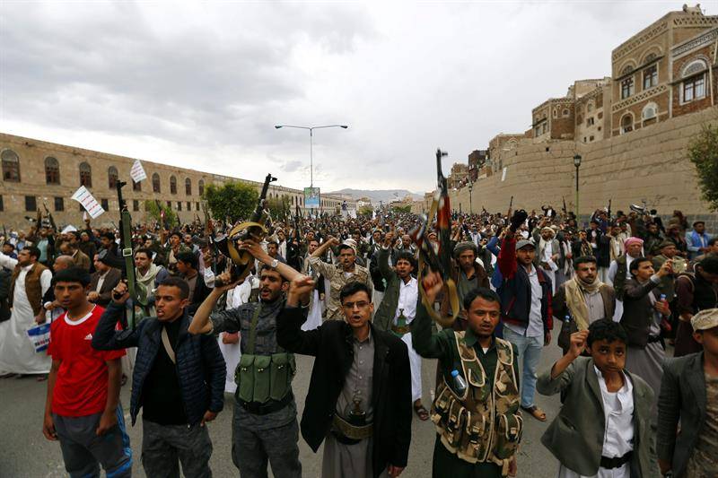 Hutíes en Saná Yemen. Archivo