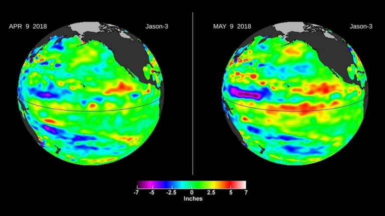 Indicadores de un nuevo episodio de El Niño en el Océano Pacífico