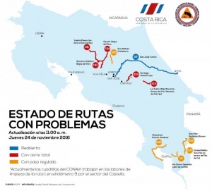Rutas afectadas