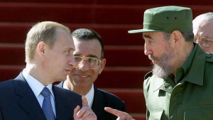 Vladímir Putin y Fidel Castro en La Habana. Sputnik.
