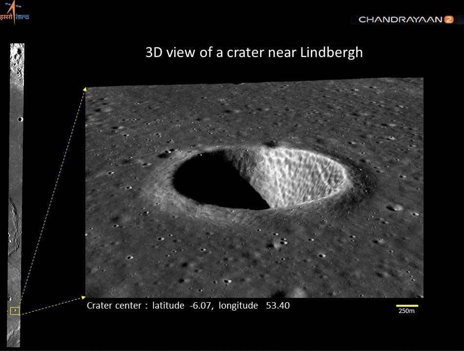 Nuevas Imágenes Lunares 3d Del Orbitador Chandrayaan 2