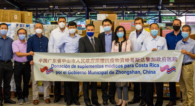 Ciudad china de Zhongshan apoya a Costa Rica en lucha contra COVID-19 tras 165 años de relaciones