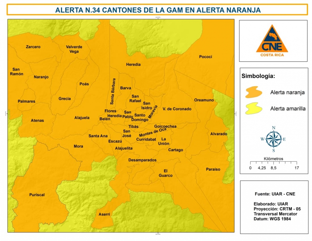 Costa Rica: Medidas de restricción de movilidad en cantones con alerta